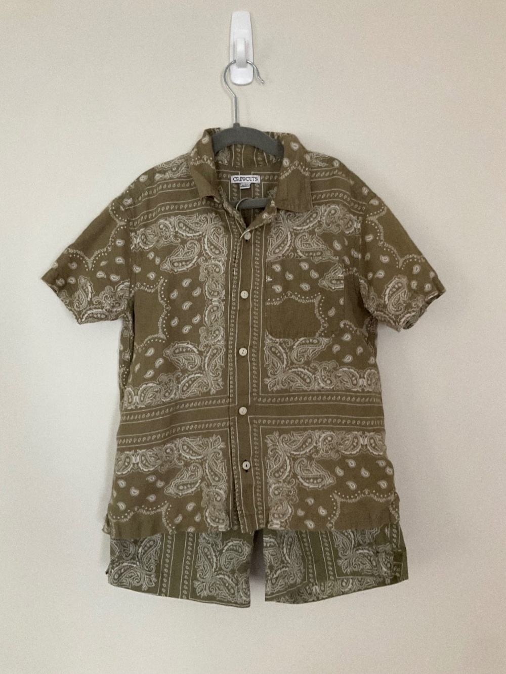 J. Crew Boys Bandana Print Short-sleeved Shirt and Shorts Set - Size 8